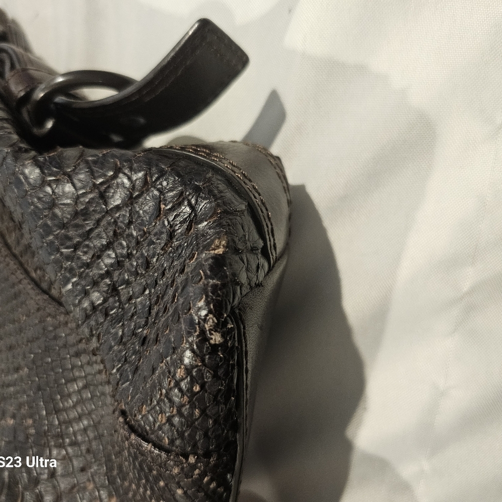 Coach Embossed Python Hobo Leather Purse - image 3